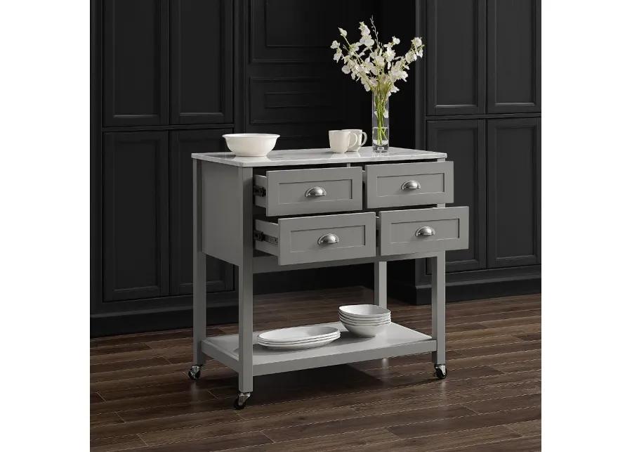 Connell Gray Kitchen Island