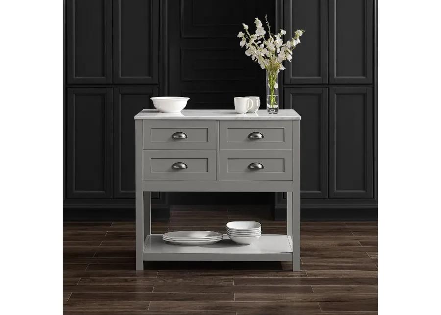 Connell Gray Kitchen Island