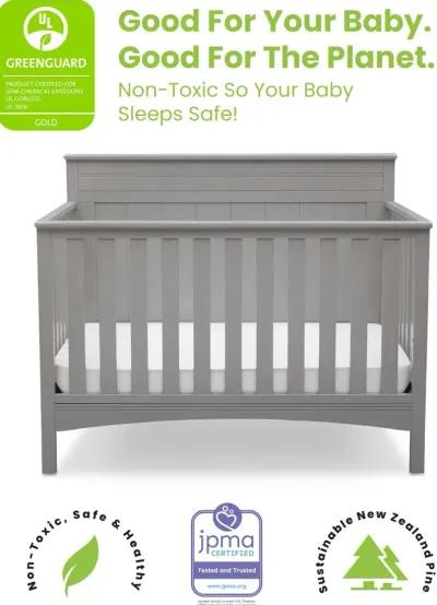 Fancy Gray 4-in-1 Convertible Crib