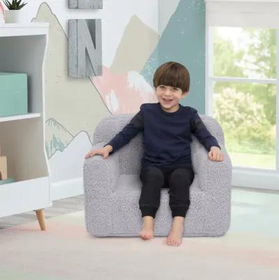 Cozee Kids Gray Sherpa Chair