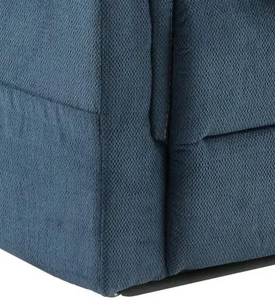 Dynamo Indigo Blue Power Lift Recliner with Heat and Massage