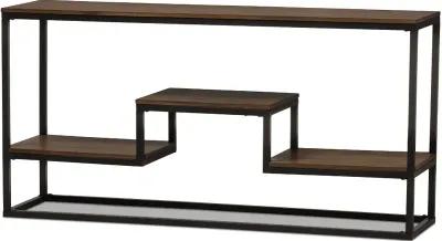 Doreen Industrial Weathered Oak Console Table