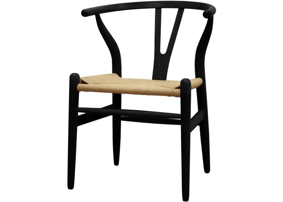 Wishbone Black Wood Chair, Set of 2