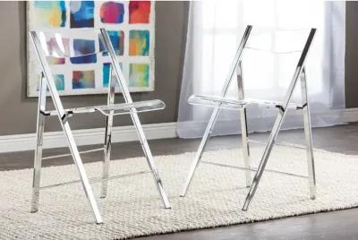 Acrylic Foldable Chair, Set of 2