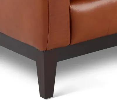 De la Cruz Brown Leather Loveseat