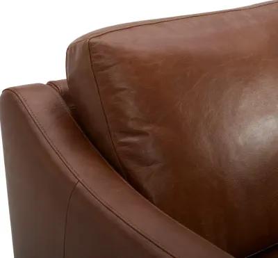 De la Cruz Brown Leather Loveseat