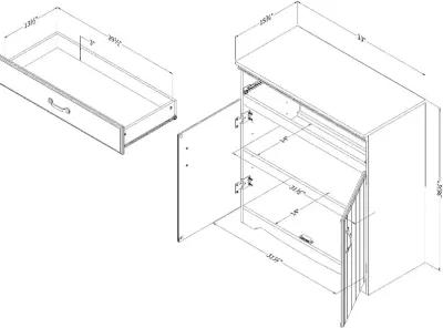 Farnel White Cabinet with Drawer