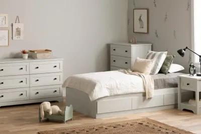 Hazen White Pine Twin Storage Bed