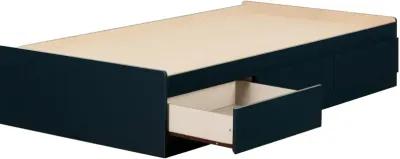 Hazen Navy Blue Twin Storage Bed