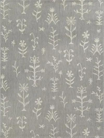 Rosemary 8 x 10 Floral Botanical Outdoor Patio Rug