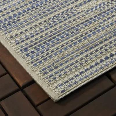 Cabot 5 x 7 Blue Contemporary Outdoor Rug