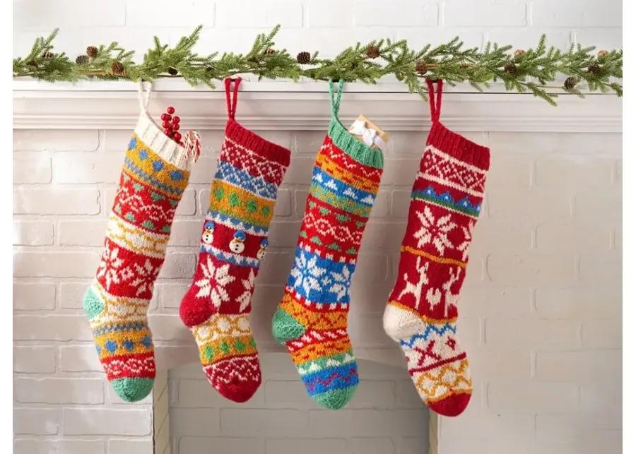 Knitted Happy Assorted Multicolor Stockings