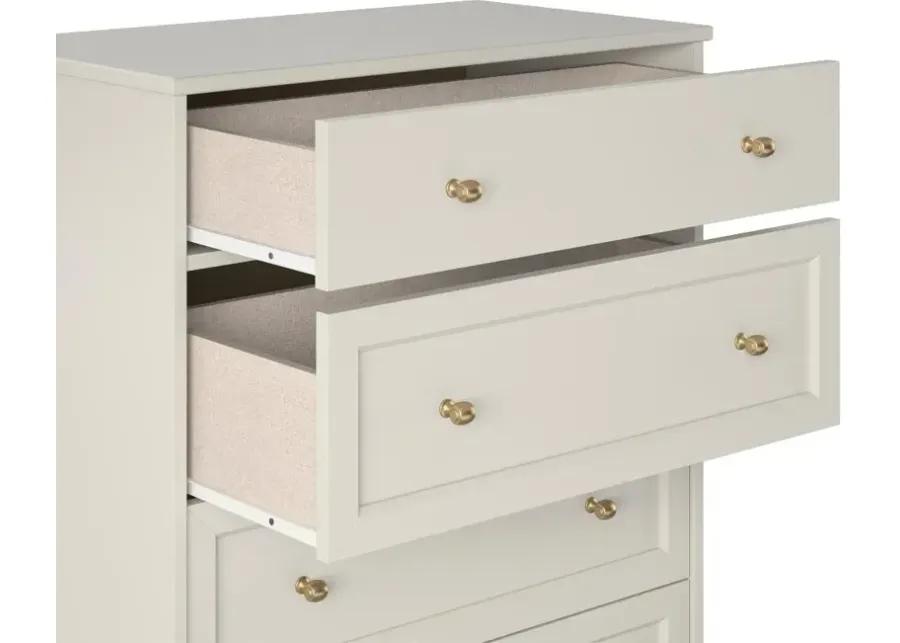 Monticello Taupe 5-Drawer Chest of Drawers