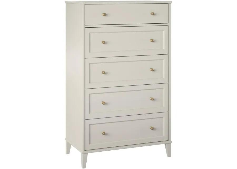 Monticello Taupe 5-Drawer Chest of Drawers