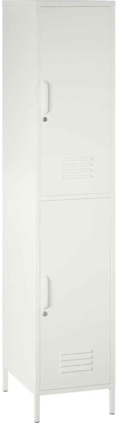 Mission White 2-Door Locker Storage Cabinet