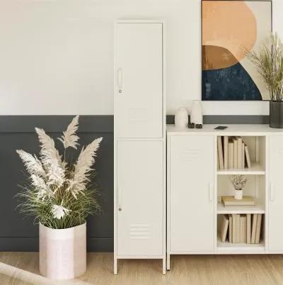 Mission White 2-Door Locker Storage Cabinet