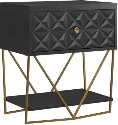 Blair Geometric Black Accent Table