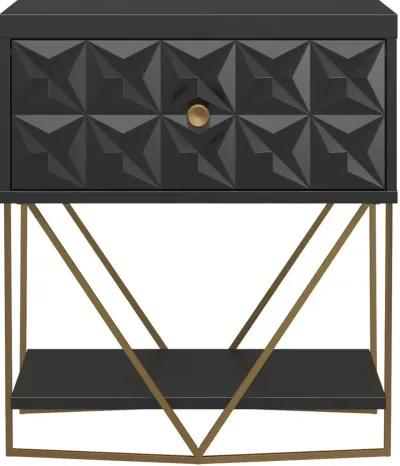 Blair Geometric Black Accent Table