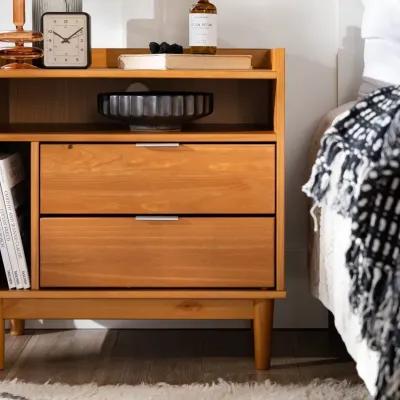 Lee Caramel Mid Century Nightstand