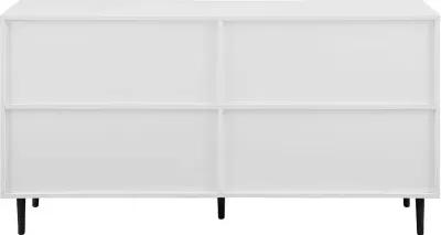 Bookmatch Ash Brown & White 58" TV Stand