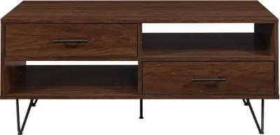 Croft Dark Walnut Storage Coffee Table