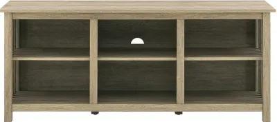 Mission Driftwood Slatted Side 58" TV Stand