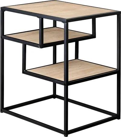 Maya Coastal Oak Floating Shelf Side Table