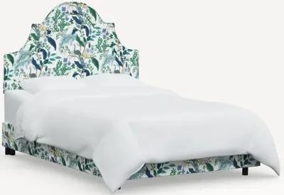 Rifle Paper Co. Marion Blue Peacock Queen Bed