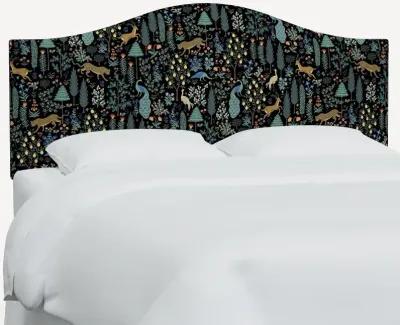 Rifle Paper Co Mayfair Menagerie Black King Headboard