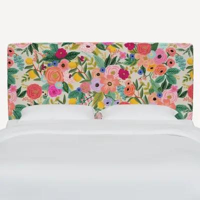 Rifle Paper Co Elly Garden Party Pink Queen Headboard