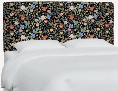 Rifle Paper Co Elly Black Strawberry Fields Twin Headboard