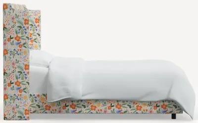 Rifle Paper Co Hawthorne Multicolor Floral Queen Wingback Bed