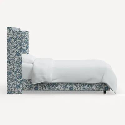 Rifle Paper Co Hawthorne Blue Pomegranate Queen Wingback Bed