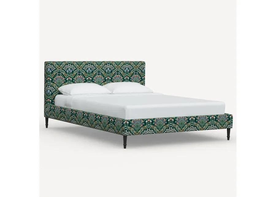 Rifle Paper Co Elly Bramble Emerald Cal-King Platform Bed