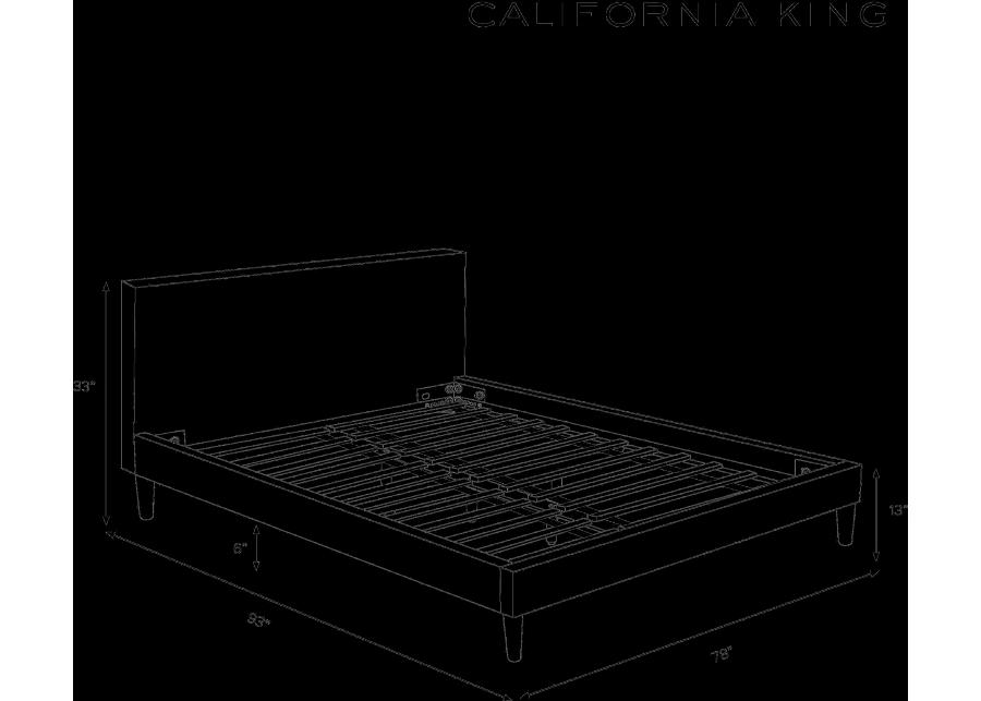 Rifle Paper Co Elly Canopy Black & Cream Cal-King Platform Bed