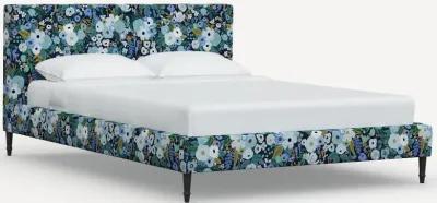 Rifle Paper Co Elly Garden Party Blue Full Platform Bed