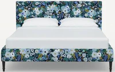 Rifle Paper Co Elly Garden Party Blue Full Platform Bed