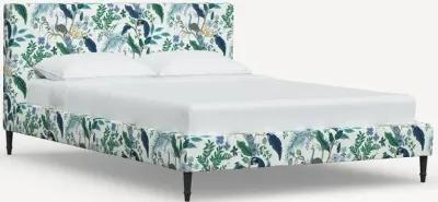 Rifle Paper Co Elly Blue Peacock King Platform Bed