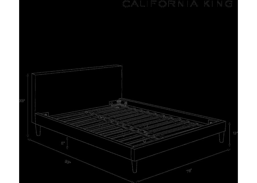 Rifle Paper Co Elly Blue Peacock Cal-King Platform Bed