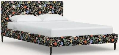 Rifle Paper Co Elly Black Strawberry Fields Full Platform Bed