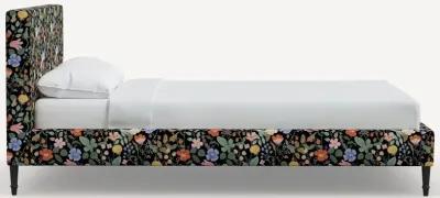 Rifle Paper Co Elly Black Strawberry Fields Full Platform Bed