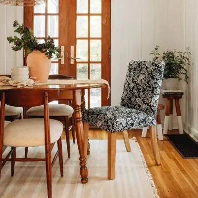 Rifle Paper Co. Lorraine Canopy Black & Cream Dining Chair