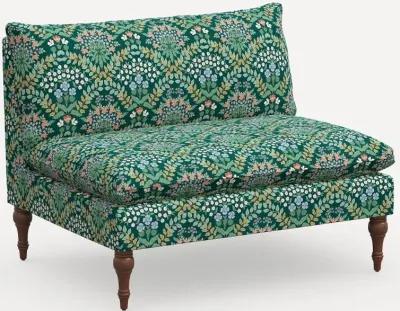 Rifle Paper Co. Louie Bramble Emerald Armless Loveseat