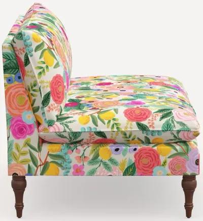 Rifle Paper Co. Louie Garden Party Pink Armless Loveseat