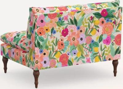 Rifle Paper Co. Louie Garden Party Pink Armless Loveseat