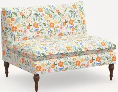 Rifle Paper Co. Louie Multi Color Floral Armless Loveseat