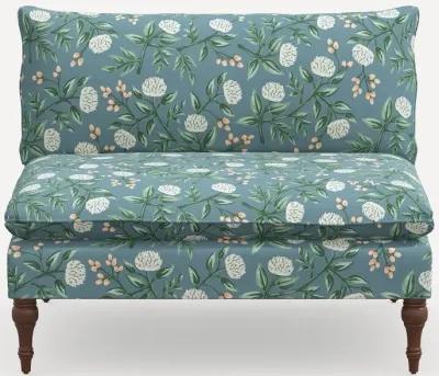 Rifle Paper Co. Louie Emerald Peonies Armless Loveseat