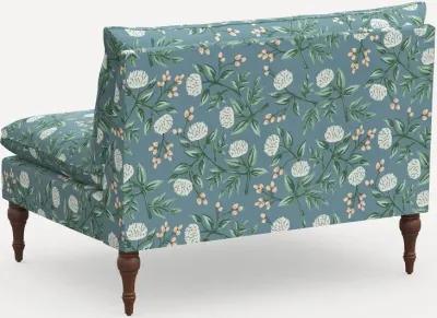 Rifle Paper Co. Louie Emerald Peonies Armless Loveseat