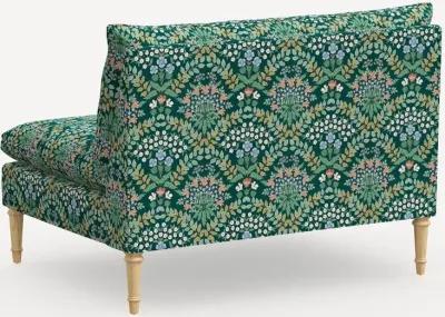 Rifle Paper Co. Louie Emerald Green Armless Loveseat