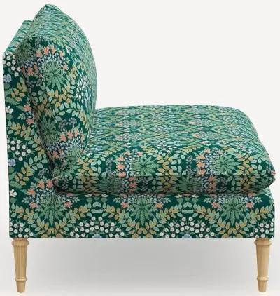 Rifle Paper Co. Louie Emerald Green Armless Loveseat